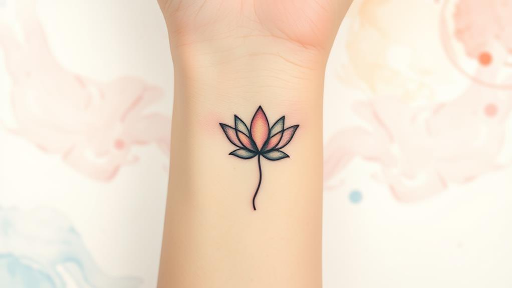 delicate lotus ink designs