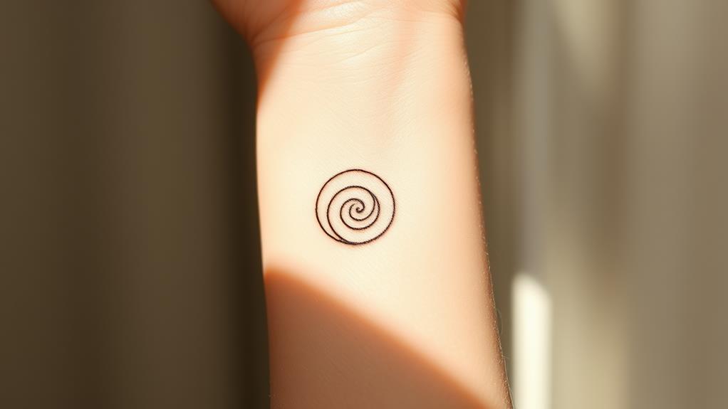 delicate spiral tattoo design