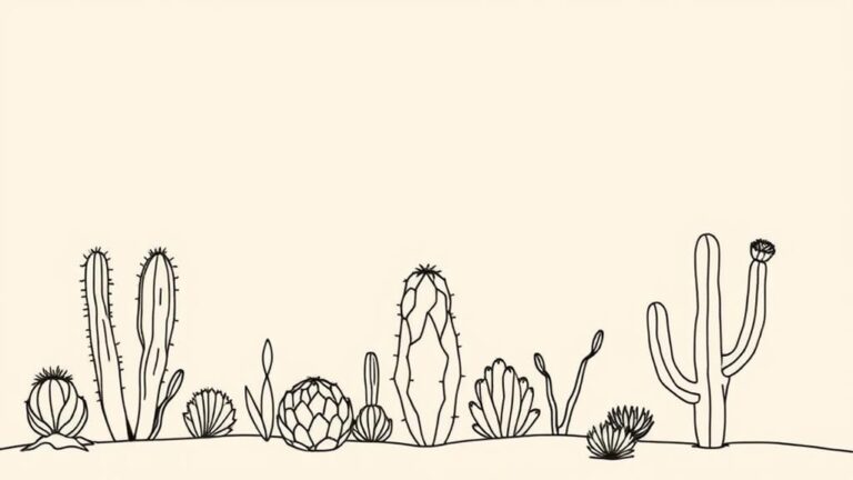 desert inspired minimal cactus tattoos