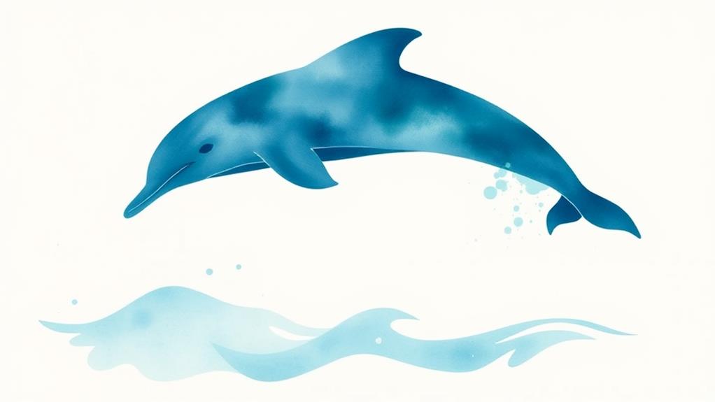 dolphin in negative space