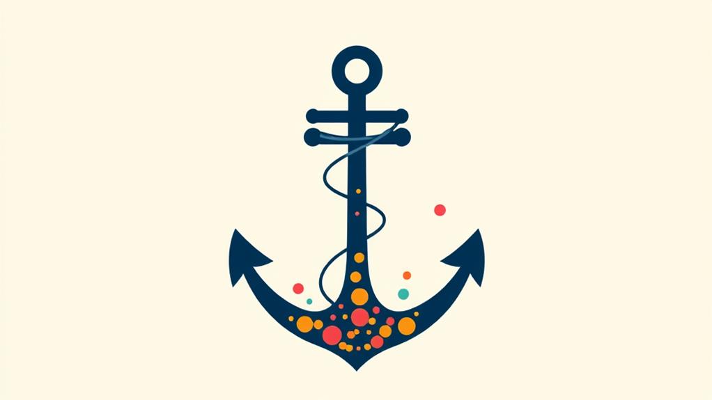 dotted abstract anchor design