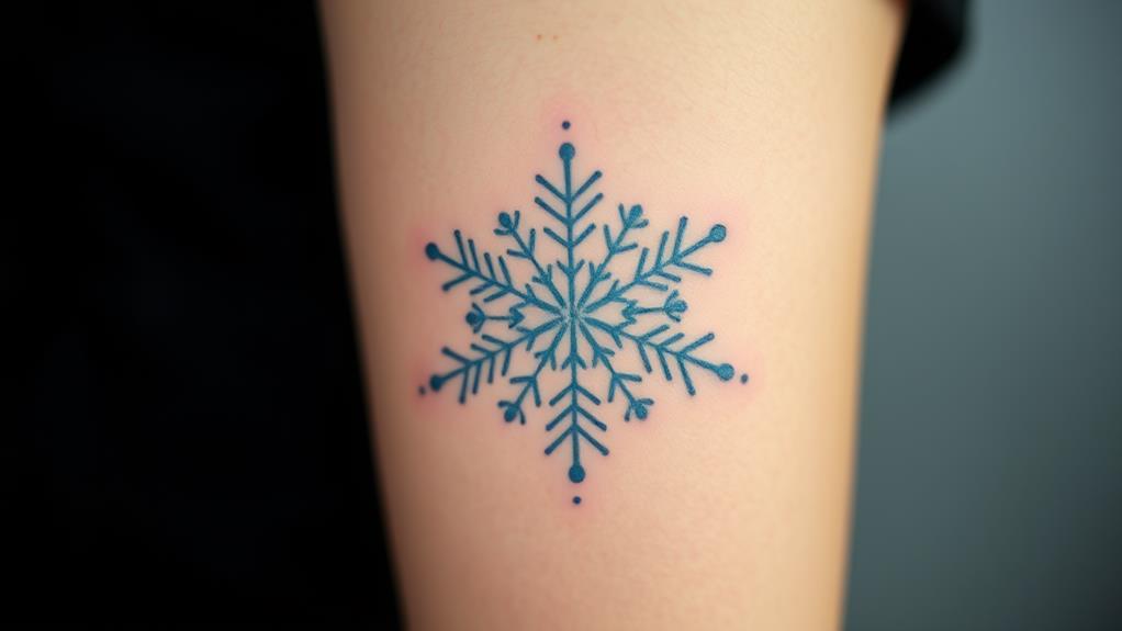 dotted snowflake design motif