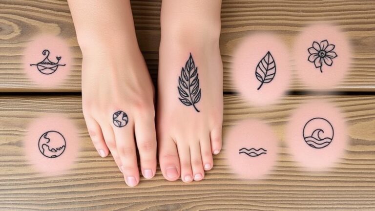 earth inspired minimal tattoo designs