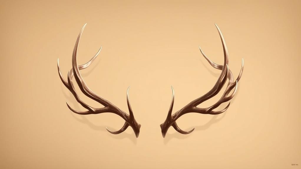 elegant antler silhouette art