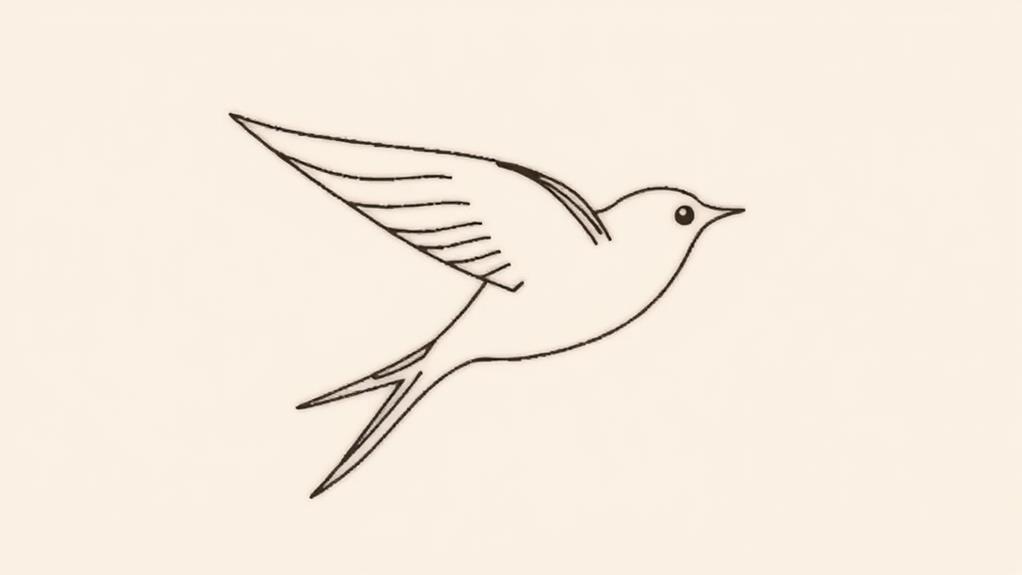 elegant bird flight pattern