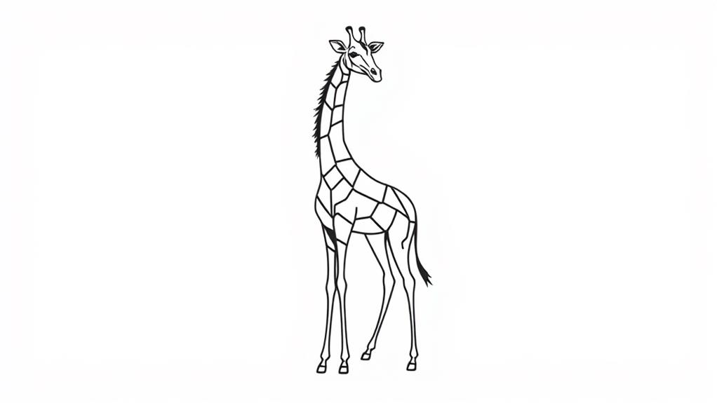 elegant black giraffe design