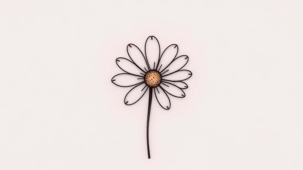 elegant daisy tattoo designs