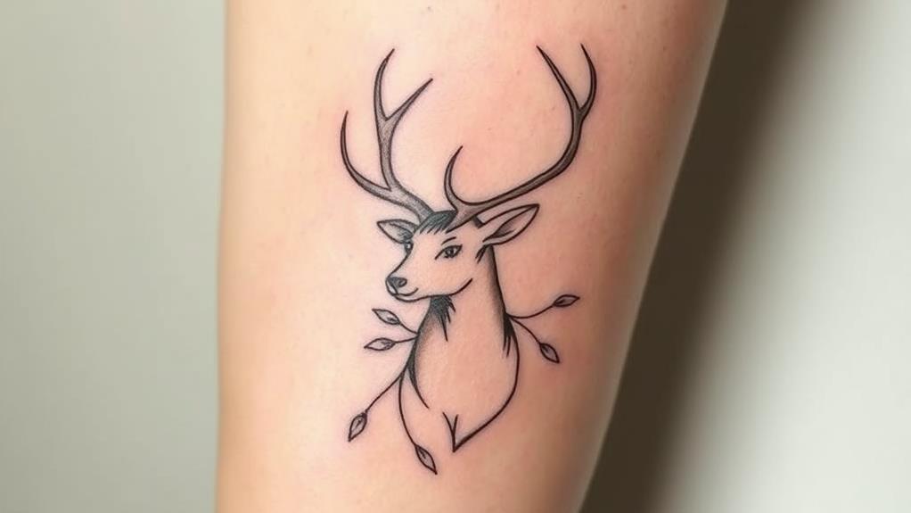 elegant deer line art