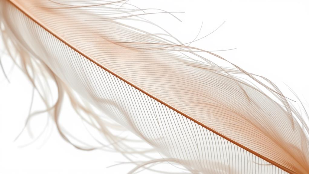 elegant feather shadow outline