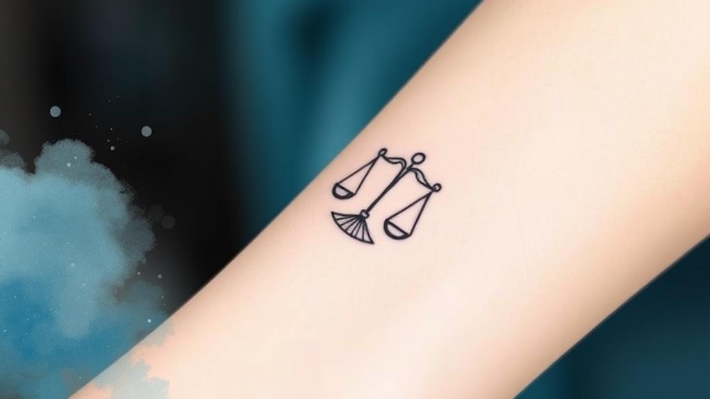 elegant libra tattoo designs