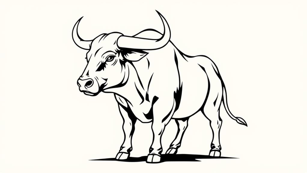 elegant minimalist bull design