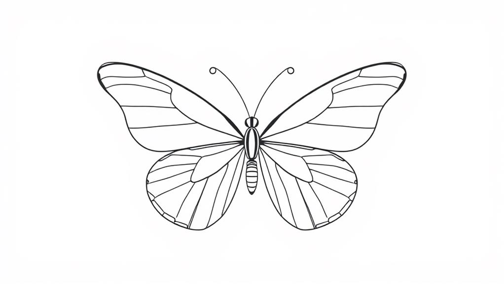 elegant minimalist butterfly illustrations