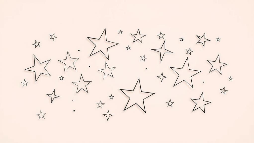 elegant minimalist star designs