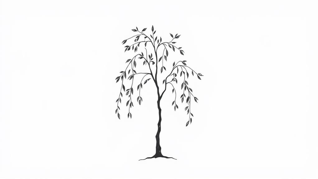 elegant minimalist willow design