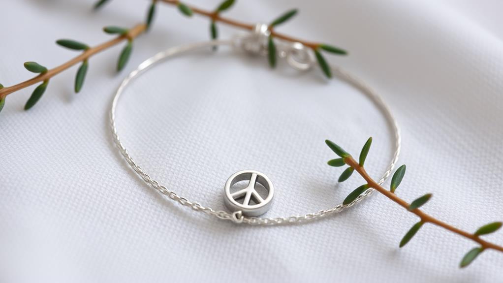 elegant peace sign jewelry