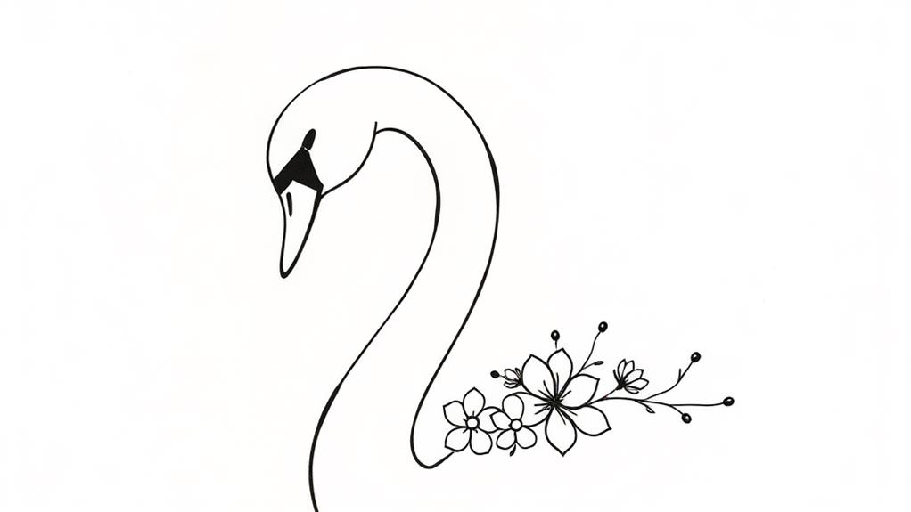 elegant simple swan design