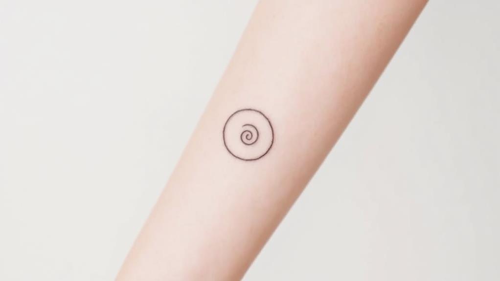 elegant spiral arm ink