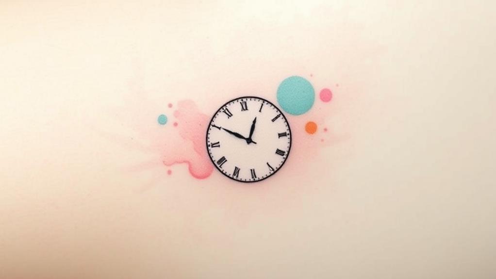 elegant timepiece body art