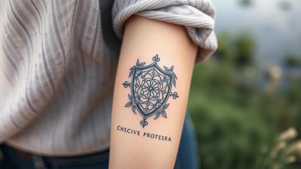 empowering women shield tattoos