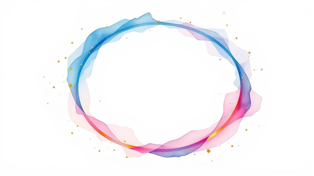 endless watercolor loop design