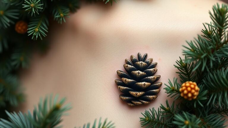 evergreen pine cone tattoos