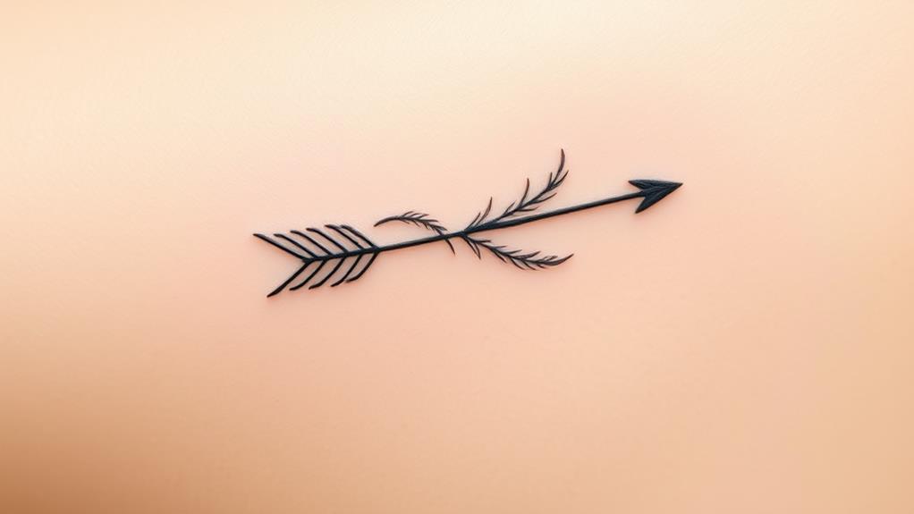 feathered minimalist arrow design