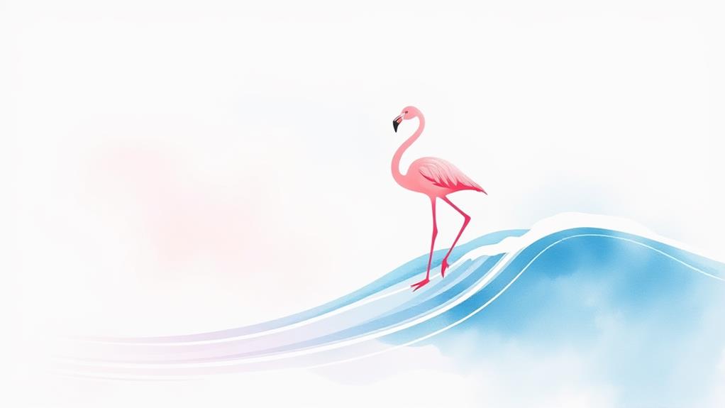 flamingo wave pattern design