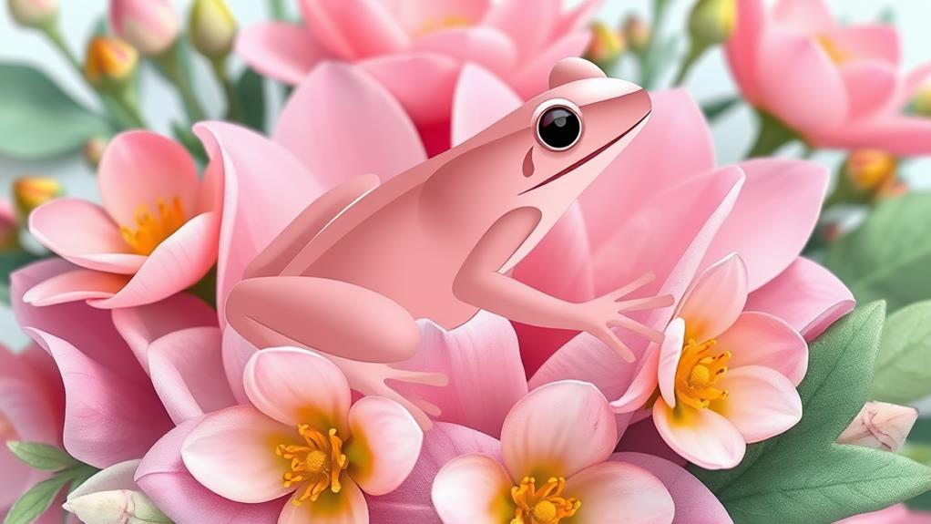 floral embellished frog design