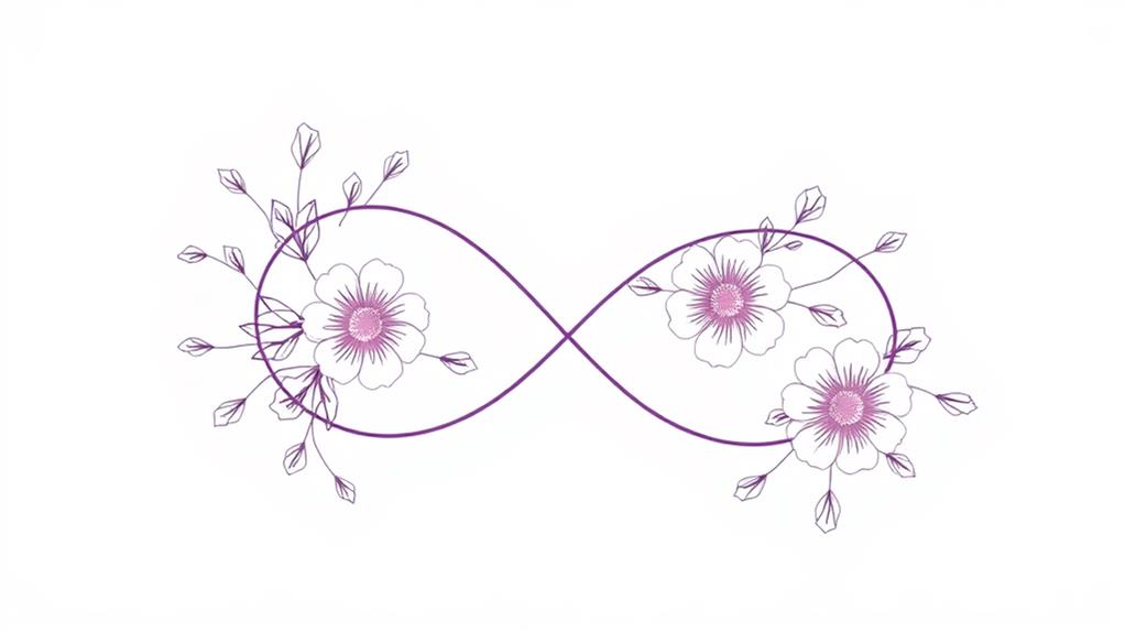 floral infinity loop design