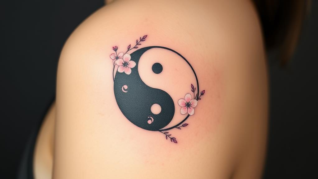 floral yin yang design