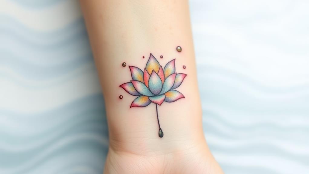 fragile blooming lotus blossom