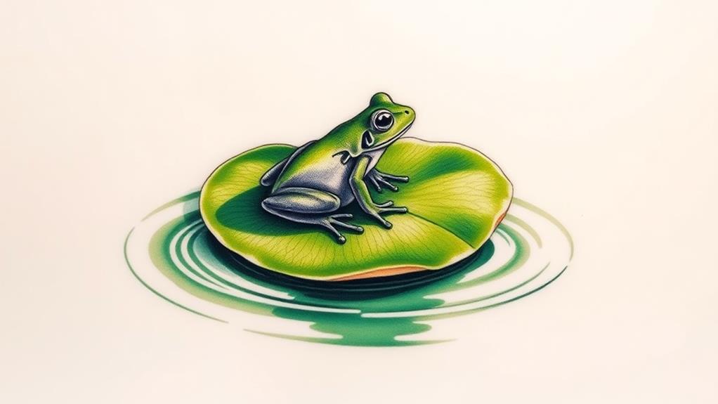 frog lily pad ink