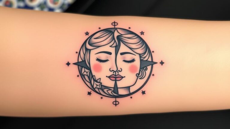 gemini minimal tattoo inspiration