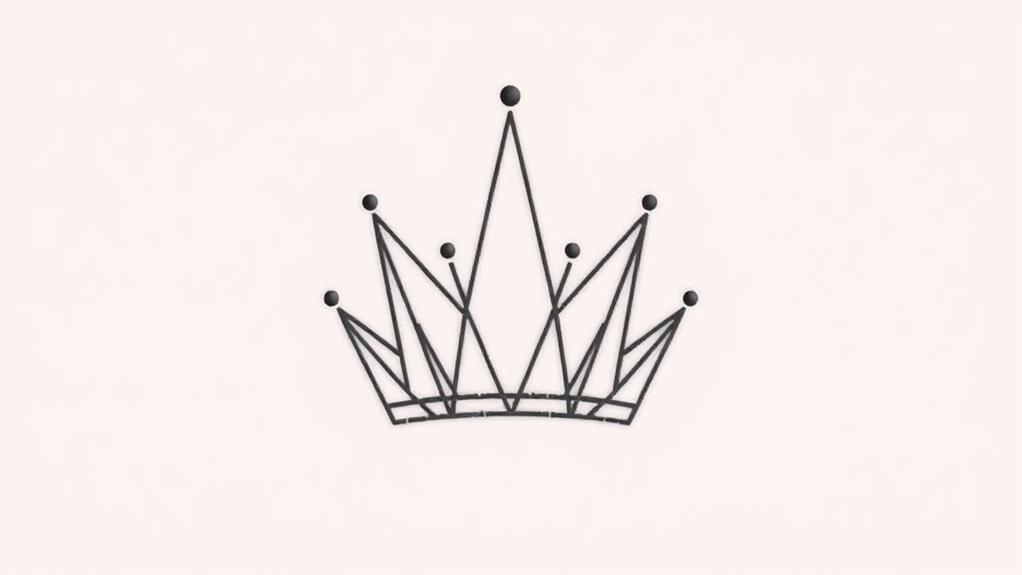 geometric crown pattern design