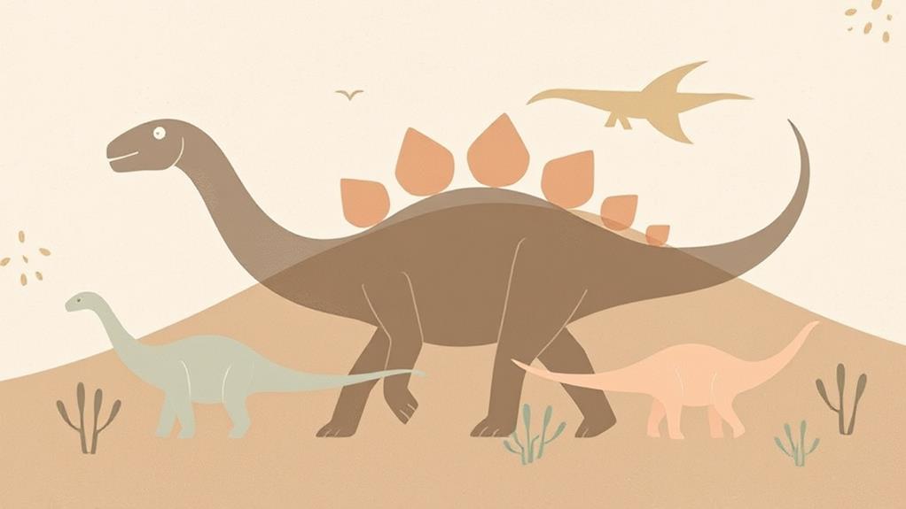 geometric dinosaur silhouettes