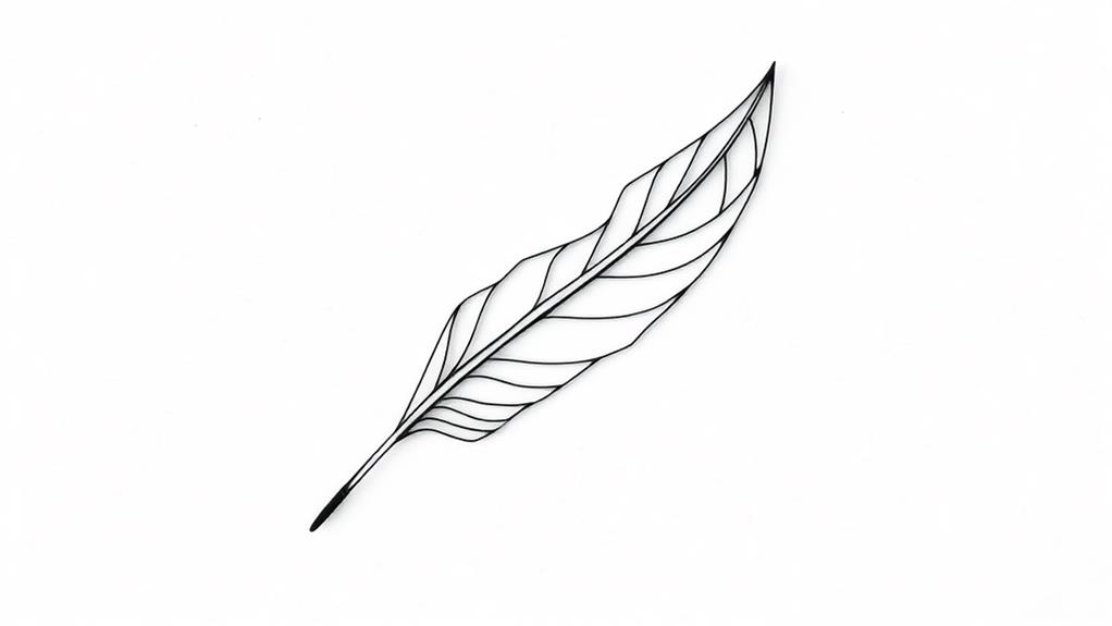 geometric feather design elements