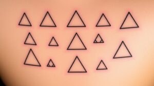 geometric minimal triangle tattoos