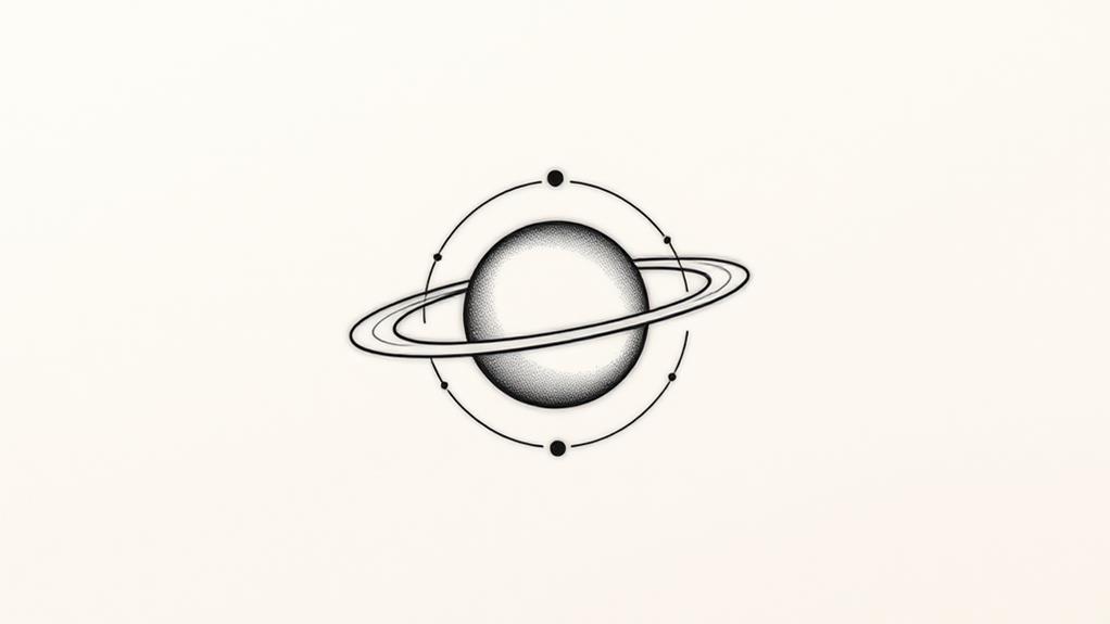 geometric saturn ring design