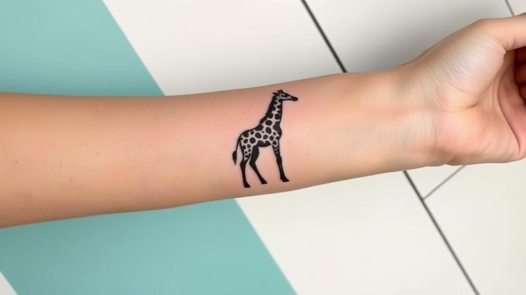 giraffe themed ink spot tattoos