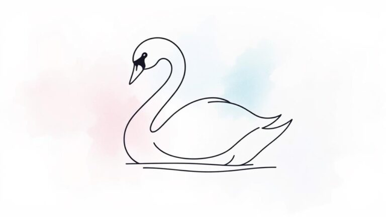 graceful swans minimal tattoos