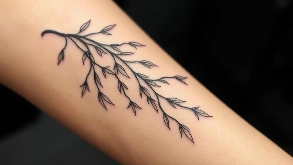 graceful willow tattoo design