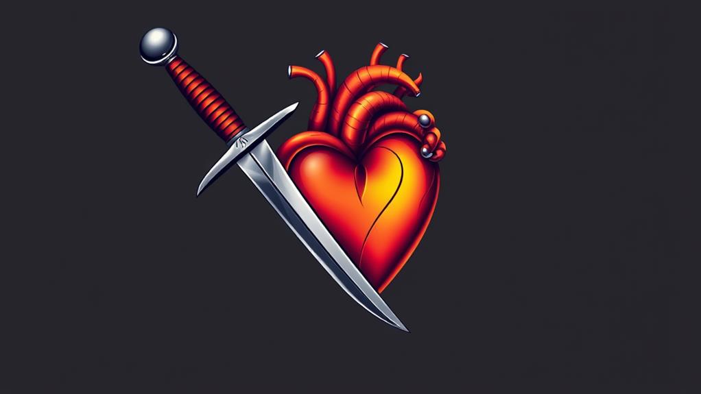 heart dagger fusion concept