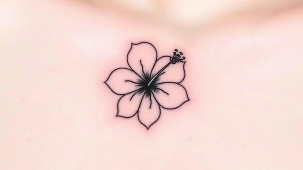 hibiscus ink simple design