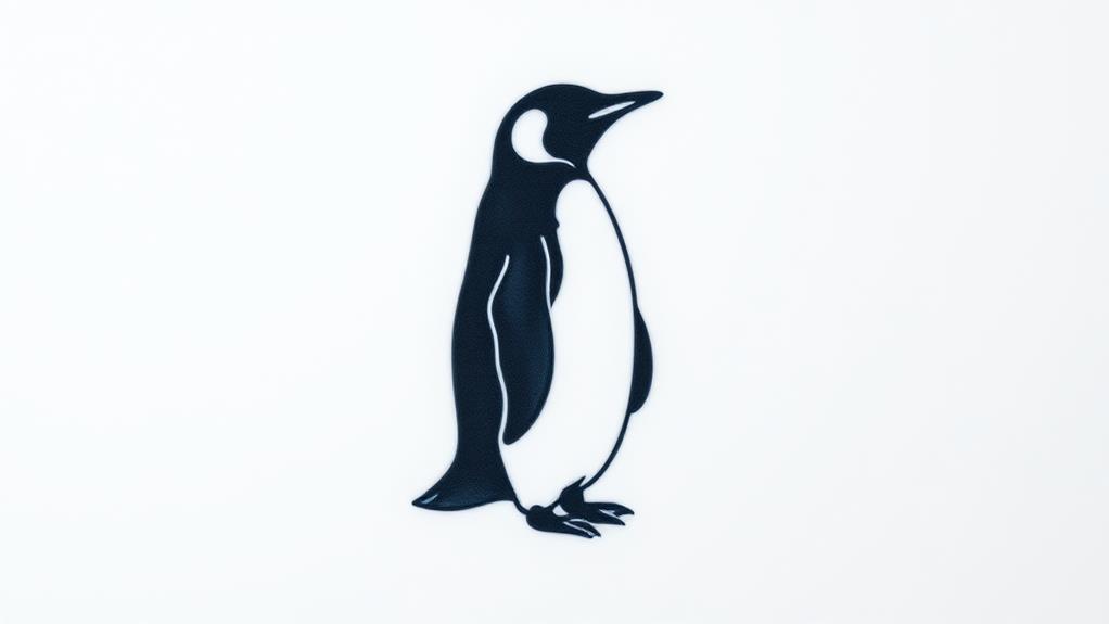 iconic penguin shadow shape