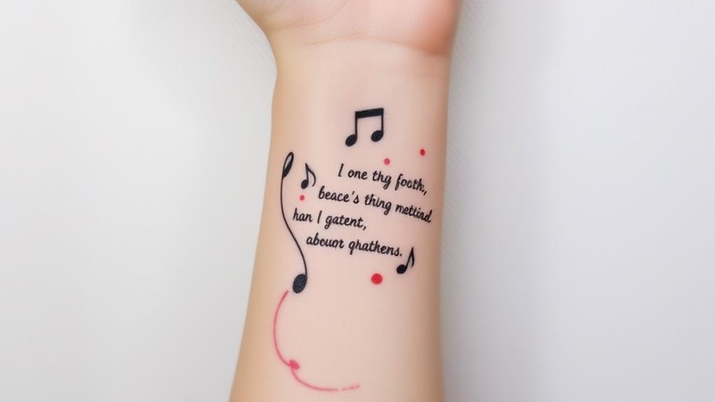 inspirational quote body art