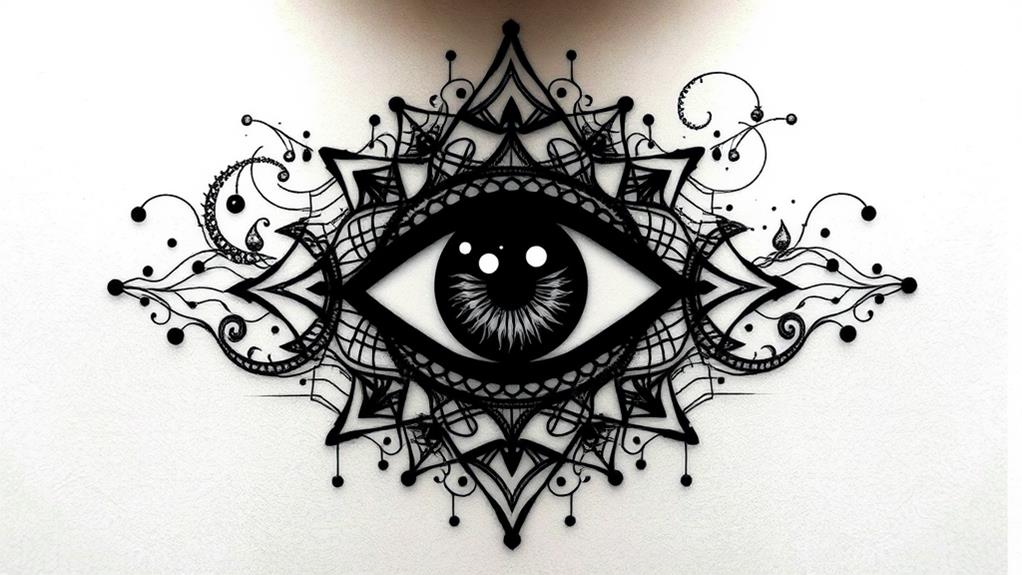 intricate dotwork eye designs