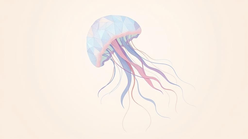 intricate geometric jellyfish designs