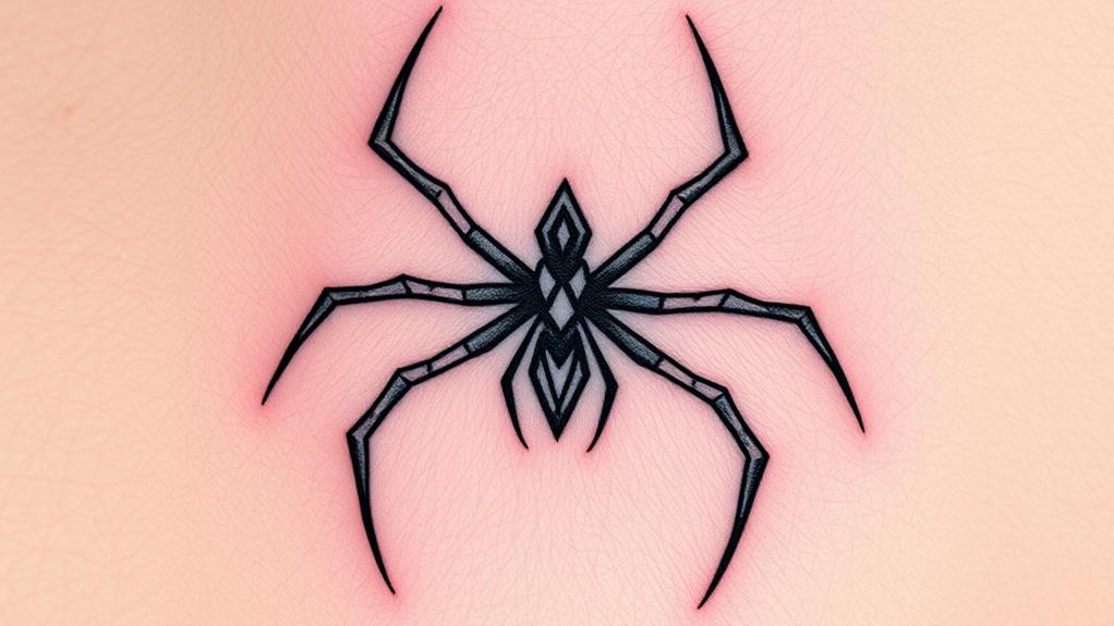 intricate geometric spider art