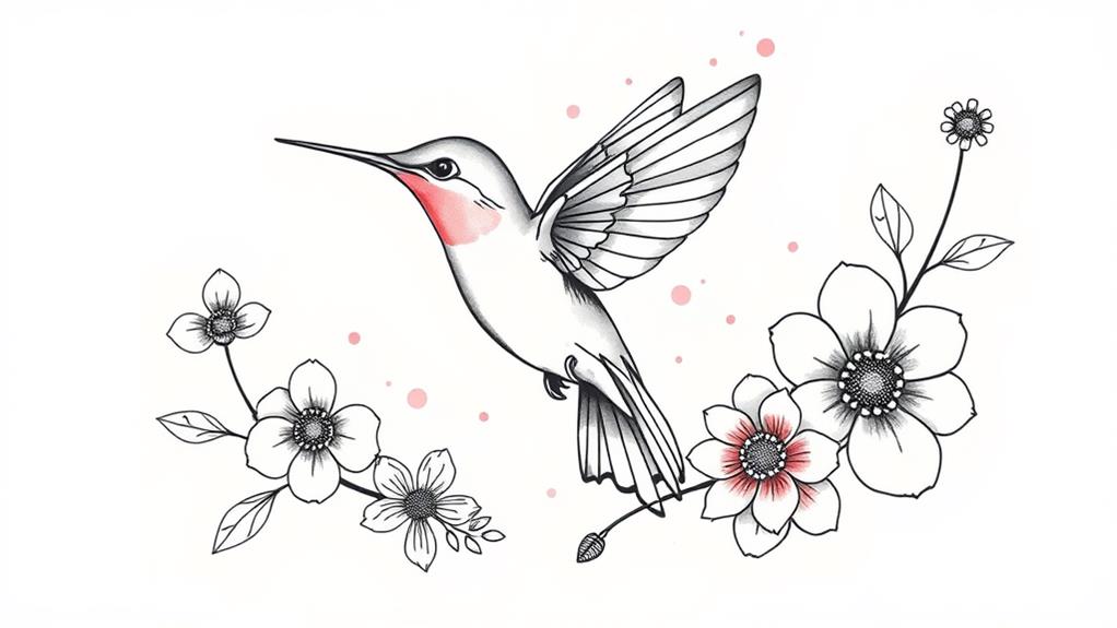 intricate hummingbird artwork creation