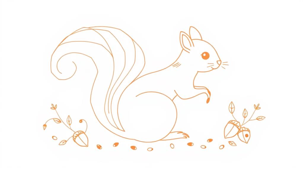 intricate squirrel silhouette design